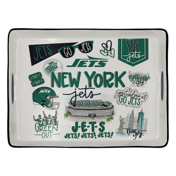 New York Jets Ceramic Serving Tray