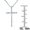 thumbnail image 3 of 0.10 CT. T.W. Diamond Cross Pendant in Sterling Silver, 3 of 4