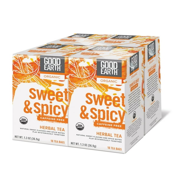 Good Earth Organic Sweet & Spicy Caffeine-Free Herbal Tea (18 bags