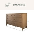 thumbnail image 4 of details by Becki Owens 6-Drawer Ren Dresser, Distressed Natural Wood Finish, 4 of 9