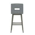 thumbnail image 9 of HH2 Home Upholstered Key Back Wood Adjustable Height Swivel Bar Stool, 9 of 19