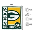 thumbnail image 3 of Logo Brands Green Bay Packers 60"x70" Super Plush Blanket, 3 of 6
