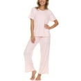 thumbnail image 1 of Flora Nikrooz 2-Piece Short Sleeve and Capri Pajama Set, 1 of 8
