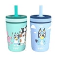 thumbnail image 1 of Zak Designs 12-oz. Stainless Steel Double-Wall Tumbler for Kids with Straw, 2-Piece Set, 1 of 7