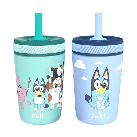Zak Designs 12-oz. Stainless Steel Double-Wall Tumbler for Kids with Straw, 2-Piece Set