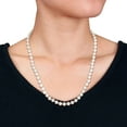 thumbnail image 3 of Freshwater Cultured Pearl Necklace and Bracelet Set in Sterling Silver, 3 of 7