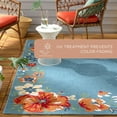 thumbnail image 6 of Town & Country Everyday Hibiscus Bloom Border Modern Floral Outdoor Rug, 6 of 9