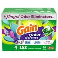 thumbnail image 1 of Gain Flings! Laundry Detergent Pacs + Odor Defense, Super Fresh Blast Scent, 152 ct., 1 of 6