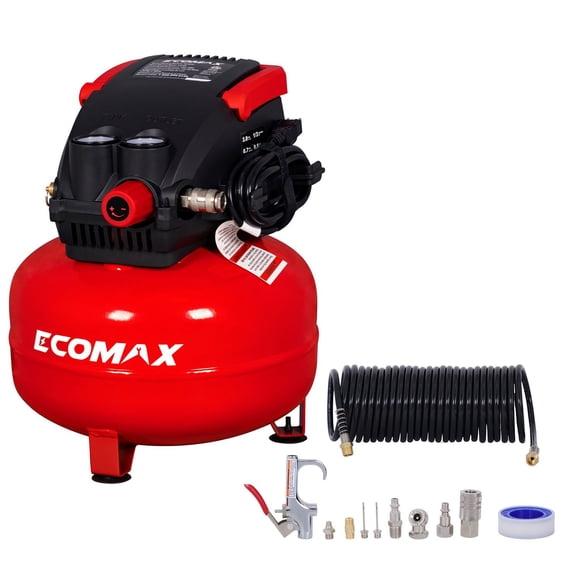 Ecomax 3 Gallon 110 PSI Air Compressor with Accessory Kit
