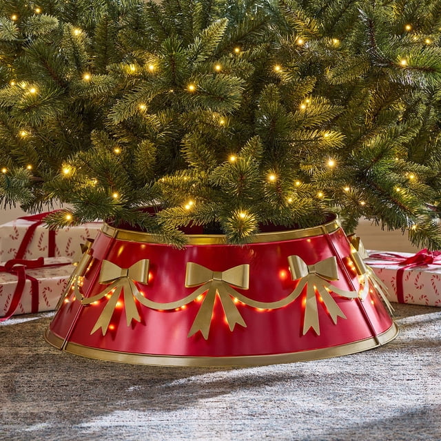 Member's Mark Pre-Lit Metal Tree Collar with Bow