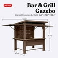 thumbnail image 4 of Keter 11' x 7' Signature Collection Resin Outdoor Bar Pine Gazebo with Awning, 4 of 19
