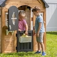 thumbnail image 5 of Backyard Discovery Mystic Cedar Wooden Kids Playhouse, 5 of 12
