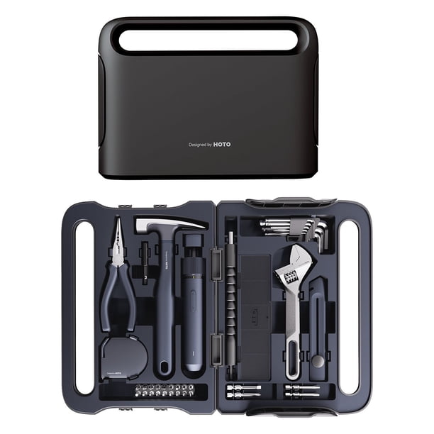 HNT complete kit H&O×LFE ひのとセット ブラック HOTO 40-Piece Household Tool Kit with Smart LED 3 Torque Electric