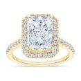thumbnail image 2 of 3.60 CT.T.W. Radiant Cut Lab Grown Diamond Bridal Set in 18K Gold, 2 of 8
