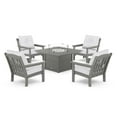 thumbnail image 1 of POLYWOOD Gulf Shores Deep Seating Fire Chat Set with Sunbrella Fabric, 5pc, 1 of 8
