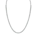 thumbnail image 1 of Round Cut Lab Created Gemstone Tennis Necklace in Sterling Silver, 1 of 7