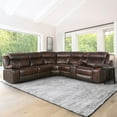 thumbnail image 1 of Hawthorne 6-Piece Top-Grain Leather Power Reclining Sectional, 1 of 12