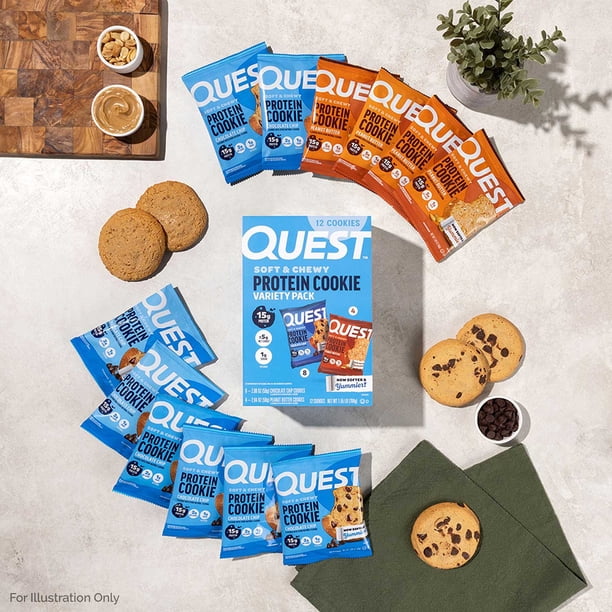 Quest Soft & Chewy 15g Protein Cookie, Variety Pack, 12 ct