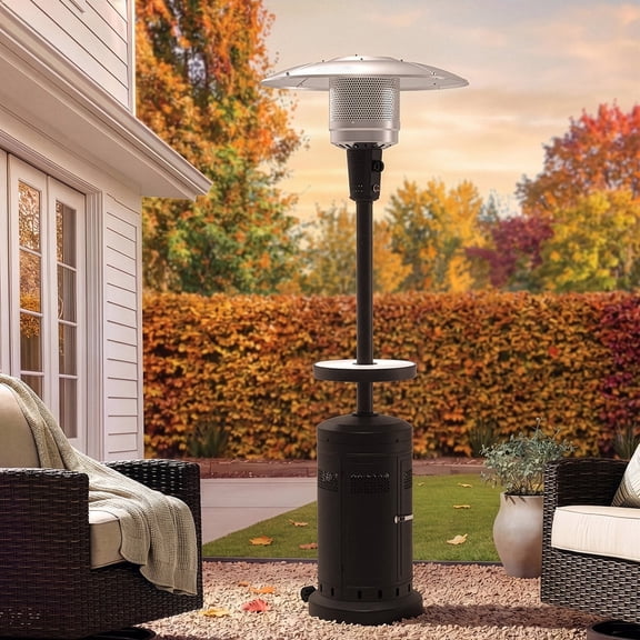 Member's Mark Black Powder Coated Patio Heater With LED Table