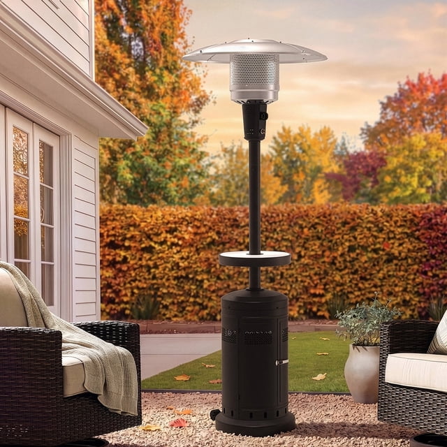 Member's Mark Black Powder Coated Patio Heater With LED Table