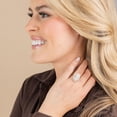 thumbnail image 9 of 3.46 CT.T.W. Oval Baguette & Round Cut Lab Created Diamond Ring in 14K Gold, 9 of 10