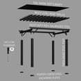 thumbnail image 12 of Range 14' x 12' Black Steel Pergola w/ Trellis Roof, 12 of 13