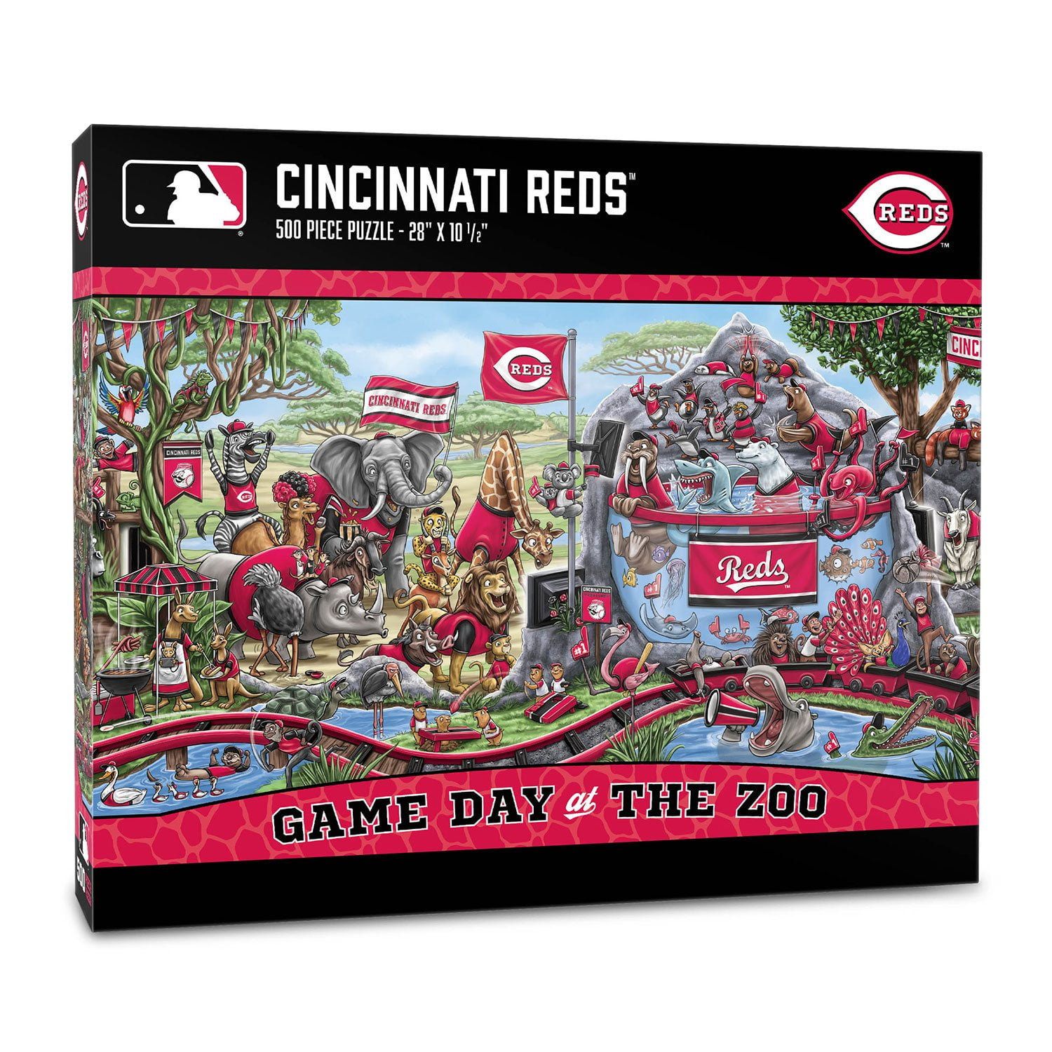 YouTheFan MLB Game Day At The Zoo 500pc Puzzle, Assorted Teams