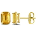 thumbnail image 1 of Emerald Cut Citrine Stud Earrings in 14K Gold, 1 of 6