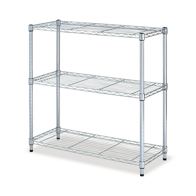 Alera Residential 3-Shelf Wire Shelving - Silver (36W x 14D x 36H)