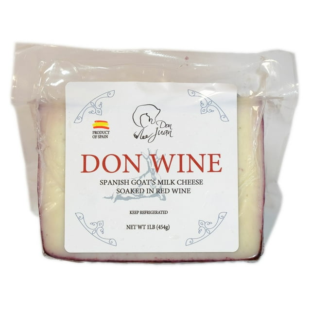 Don Wine Spanish Goat's Milk Cheese soaked in Red Wine, 1 lb.