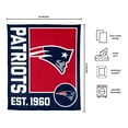 thumbnail image 3 of Logo Brands New England Patriots 60"x70" Super Plush Blanket, 3 of 6