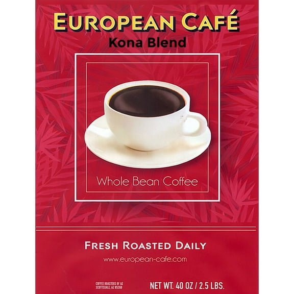 European Café Medium Roast Whole Bean, Kone Blend, 40 oz.