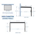 thumbnail image 9 of Backyard Discovery Evanston Steel Wall-Mounted Louvered Pergola with Adjustable Roof, Choose Size, 9 of 11