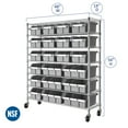 thumbnail image 3 of Seville Classics Extra Wide 7-Tier NSF 21-Bin Rack, 48" W x 14" D x 56" H, 3 of 10