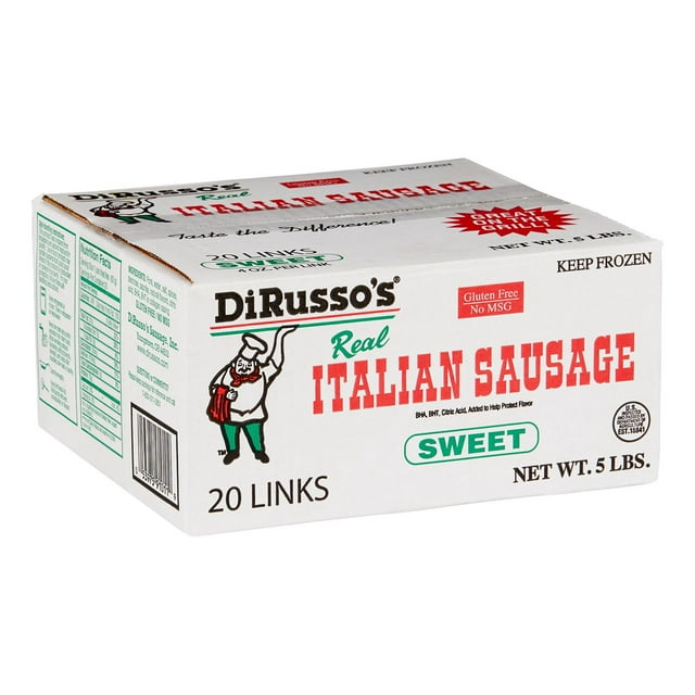 DiRusso's Sweet Italian Sausage Links, Frozen, 1/4 lb., 20 ct.