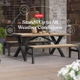 thumbnail image 9 of Keter Porto Resin Outdoor Picnic Table Furniture Set, 3pc, 9 of 16