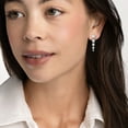 thumbnail image 5 of 925 Sterling Silver Lab Created White Sapphire Graduated Earring, 5 of 6