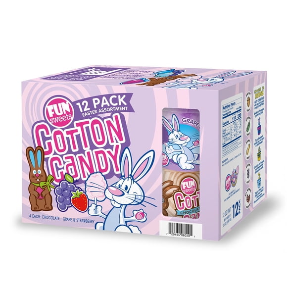 Fun Sweets Easter Cotton Candy Variety Pack, 12 ct.