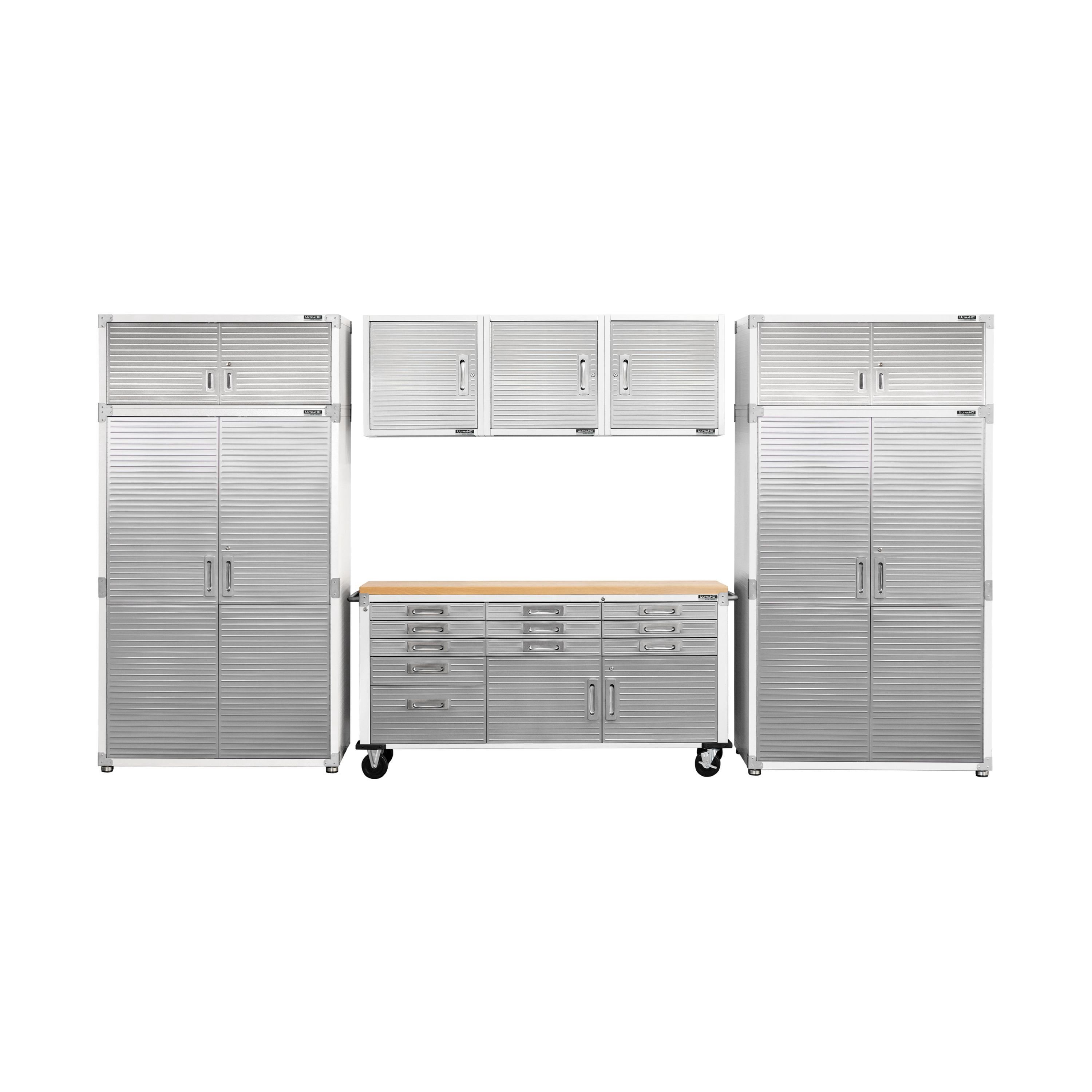 Seville Classics UltraHD 8-Piece Steel Garage Cabinet Storage Set