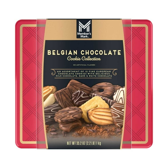 Member's Mark Belgian Chocolate Cookie Collection Tin, 1000g