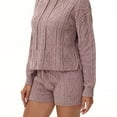 thumbnail image 6 of 525 Women's 2-Piece Hoodie and Short Pajama Set, 6 of 7