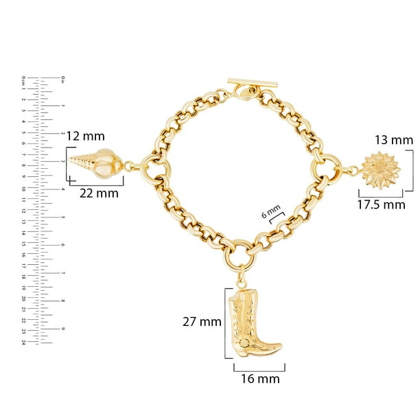 Neuhardt Charm Bracelet in 18K Gold Vermeil - Samsclub.com