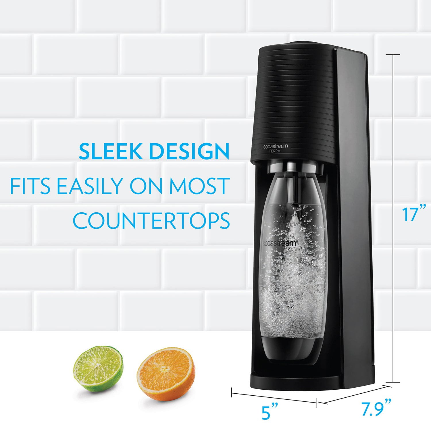 SodaStream Terra Starter Kit with Cherry Bubly Designed Bottle