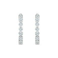 thumbnail image 2 of 0.30 CT. T.W. Round Cut Diamond Hoop Earrings in 14K Gold, 2 of 5