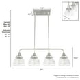 thumbnail image 4 of Hunter Cypress Grove with Clear Holophane Glass 4 Light Chandelier Ceiling Light Fixture, 4 of 10