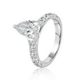thumbnail image 3 of Lab Created Pear Cut Diamond Ring in 18K Gold, 3 of 9