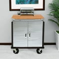 thumbnail image 13 of Seville Classics UltraHD 2 Door Rolling Cabinet, 28" W x 18” D x 34.5" H, 13 of 17