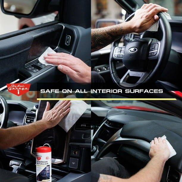 Jay Leno's Garage Complete Interior Car Care Wipes Bundle - Clean