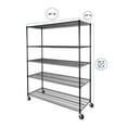 thumbnail image 2 of Seville Classics UltraDurable 5-Tier NSF Steel Shelving, 60" W x 24" D x 76" H, 2 of 10