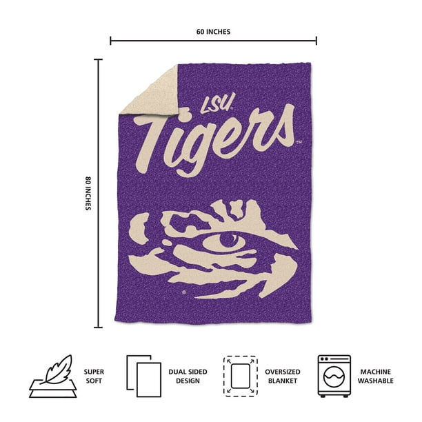 【Vintage】大判ラグ　LSU チームロゴ　虎　1420×1150 Vintage】大判ラグ LSU チームロゴ 虎 1420×1150